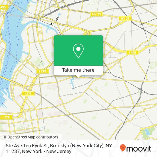 Ste Ave Ten Eyck St, Brooklyn (New York City), NY 11237 map