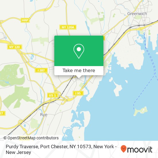 Mapa de Purdy Traverse, Port Chester, NY 10573