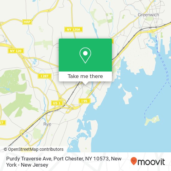 Mapa de Purdy Traverse Ave, Port Chester, NY 10573