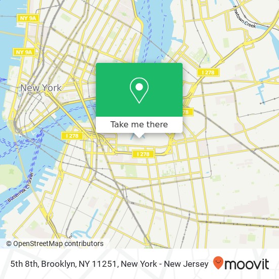 Mapa de 5th 8th, Brooklyn, NY 11251