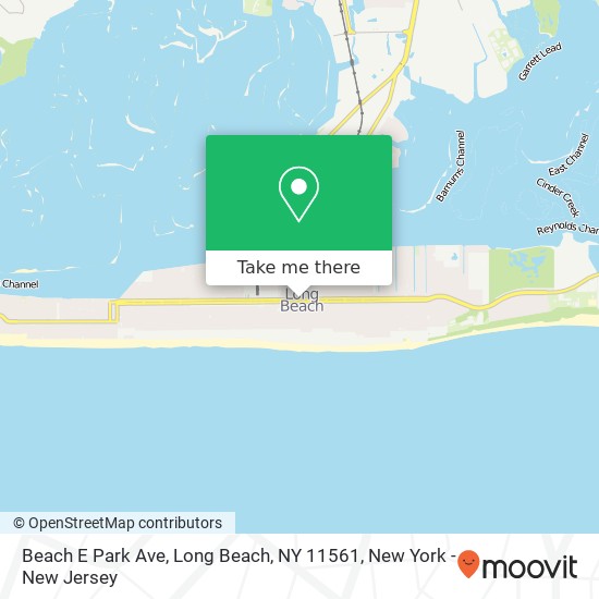 Mapa de Beach E Park Ave, Long Beach, NY 11561