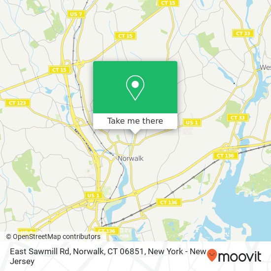 East Sawmill Rd, Norwalk, CT 06851 map
