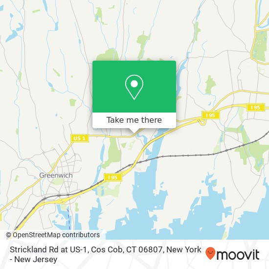 Mapa de Strickland Rd at US-1, Cos Cob, CT 06807