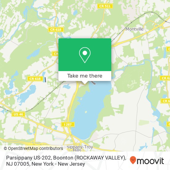 Mapa de Parsippany US-202, Boonton (ROCKAWAY VALLEY), NJ 07005