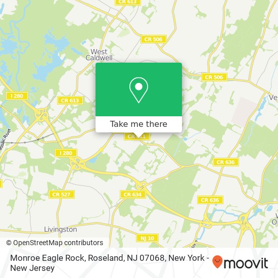 Monroe Eagle Rock, Roseland, NJ 07068 map