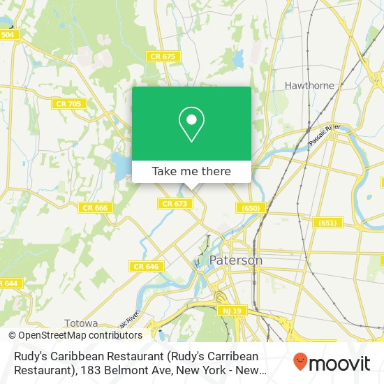 Mapa de Rudy's Caribbean Restaurant (Rudy's Carribean Restaurant), 183 Belmont Ave