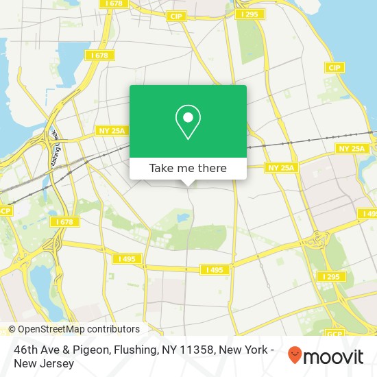 Mapa de 46th Ave & Pigeon, Flushing, NY 11358