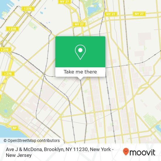 Ave J & McDona, Brooklyn, NY 11230 map