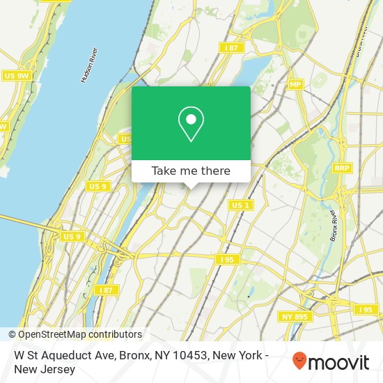 Mapa de W St Aqueduct Ave, Bronx, NY 10453