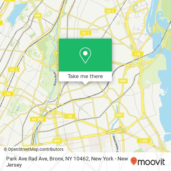 Park Ave Rad Ave, Bronx, NY 10462 map