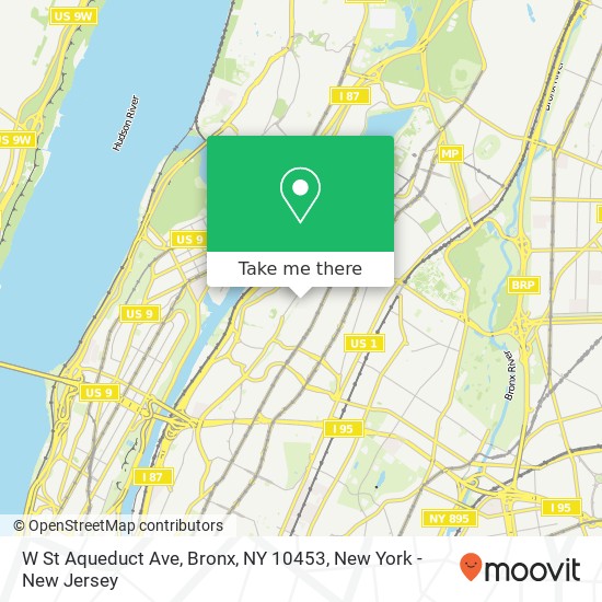 Mapa de W St Aqueduct Ave, Bronx, NY 10453