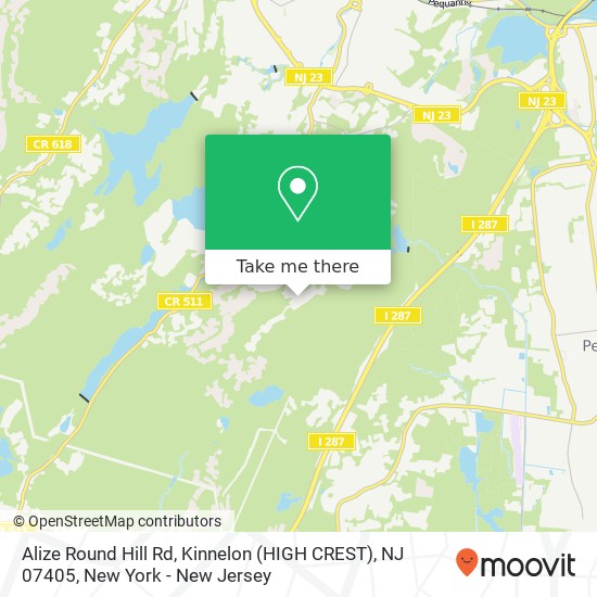 Mapa de Alize Round Hill Rd, Kinnelon (HIGH CREST), NJ 07405