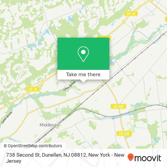 738 Second St, Dunellen, NJ 08812 map