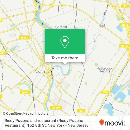 Mapa de Ricoy Pizzeria and restaurant (Ricoy Pizzeria Restaurant), 152 8th St