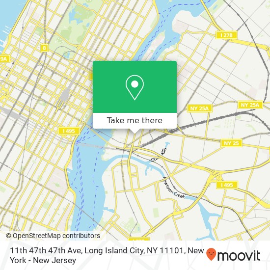 Mapa de 11th 47th 47th Ave, Long Island City, NY 11101