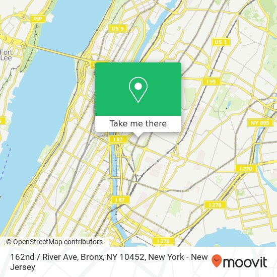 162nd / River Ave, Bronx, NY 10452 map