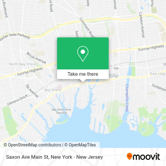 Saxon Ave Main St map