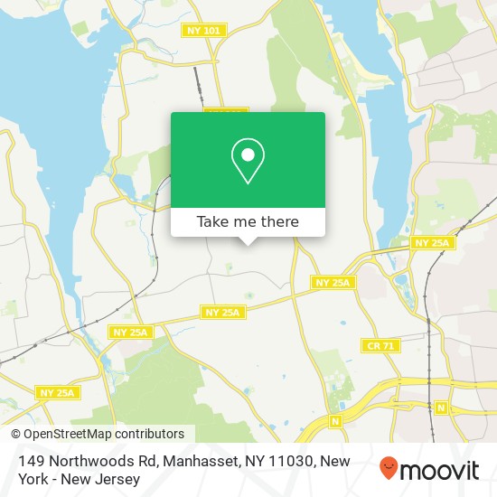 Mapa de 149 Northwoods Rd, Manhasset, NY 11030