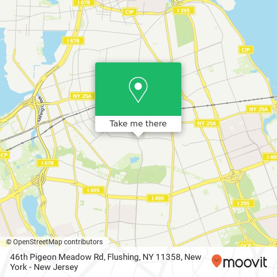 Mapa de 46th Pigeon Meadow Rd, Flushing, NY 11358