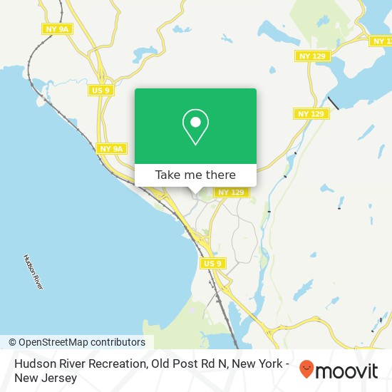 Mapa de Hudson River Recreation, Old Post Rd N