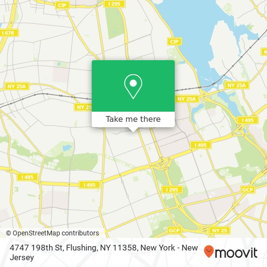 Mapa de 4747 198th St, Flushing, NY 11358
