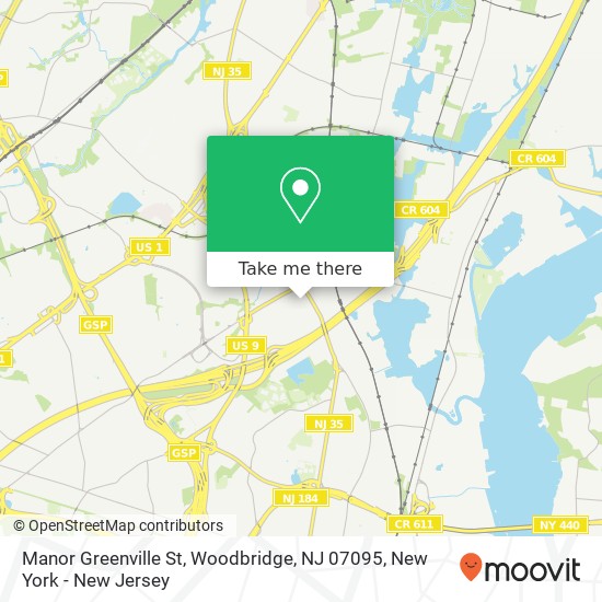 Mapa de Manor Greenville St, Woodbridge, NJ 07095