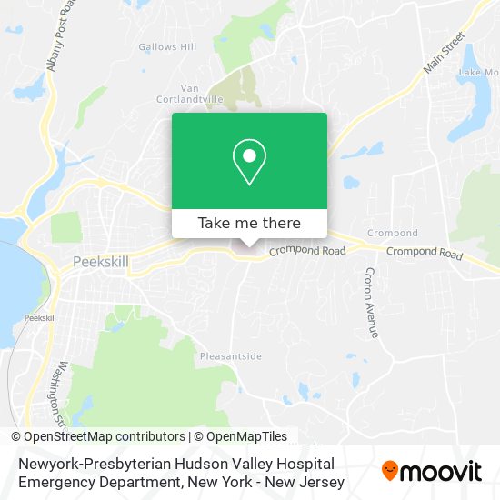 Newyork-Presbyterian Hudson Valley Hospital Emergency Department map