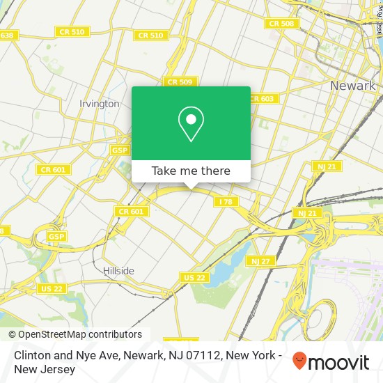 Clinton and Nye Ave, Newark, NJ 07112 map