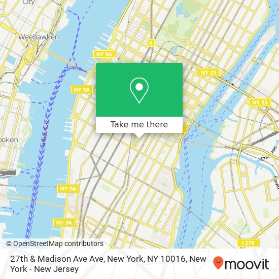 Mapa de 27th & Madison Ave Ave, New York, NY 10016