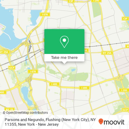 Parsons and Negundo, Flushing (New York City), NY 11355 map