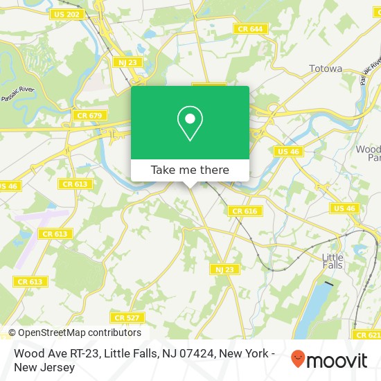 Mapa de Wood Ave RT-23, Little Falls, NJ 07424