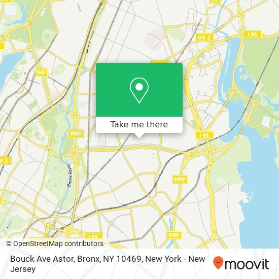 Mapa de Bouck Ave Astor, Bronx, NY 10469