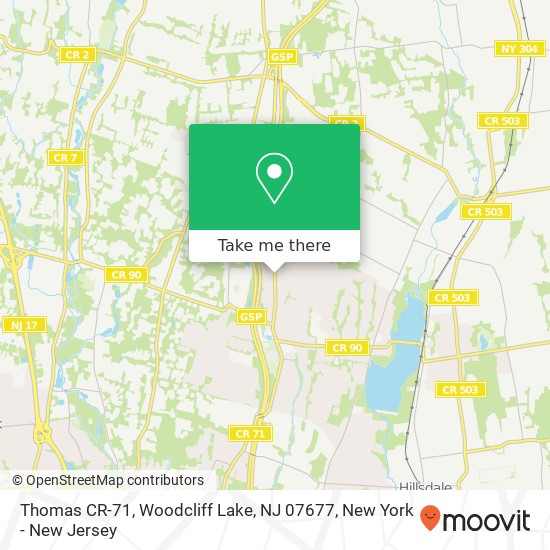 Mapa de Thomas CR-71, Woodcliff Lake, NJ 07677