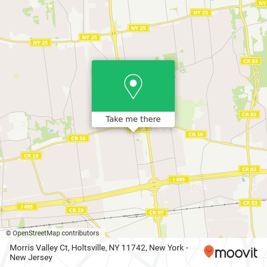 Mapa de Morris Valley Ct, Holtsville, NY 11742