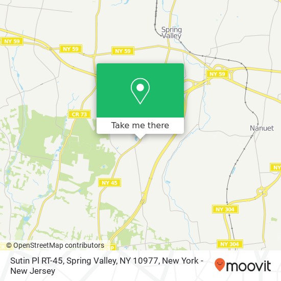 Mapa de Sutin Pl RT-45, Spring Valley, NY 10977