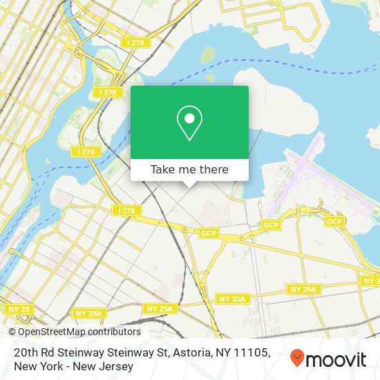 Mapa de 20th Rd Steinway Steinway St, Astoria, NY 11105