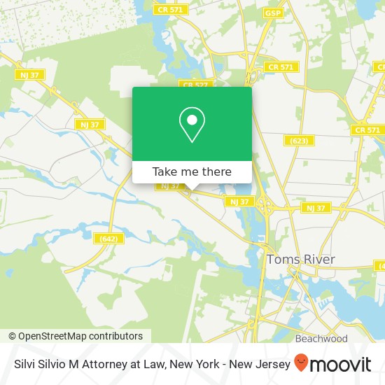 Mapa de Silvi Silvio M Attorney at Law, 189 Route 37 W