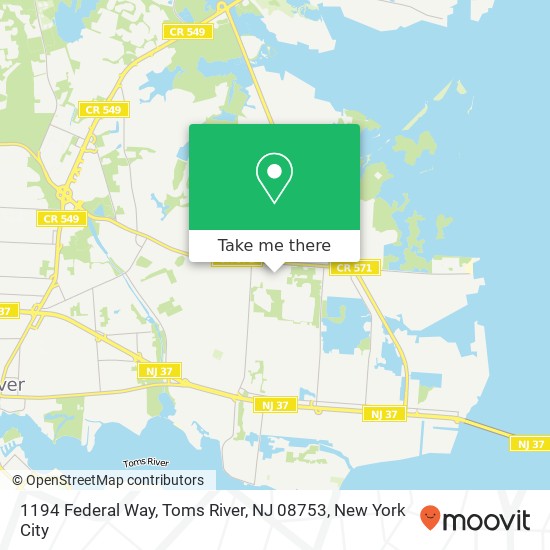 1194 Federal Way, Toms River, NJ 08753 map