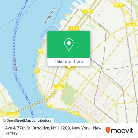 Mapa de Ave & 77th St, Brooklyn, NY 11209