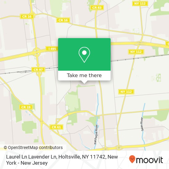 Laurel Ln Lavender Ln, Holtsville, NY 11742 map