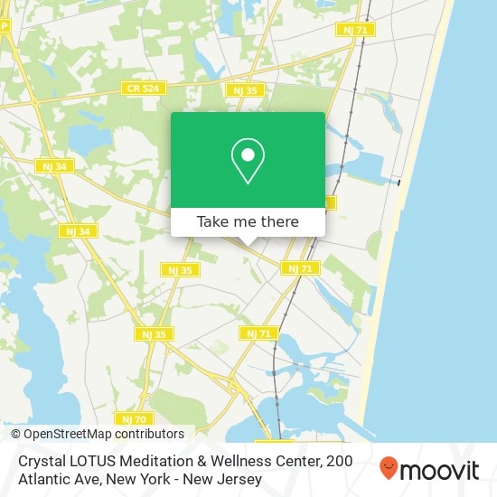 Mapa de Crystal LOTUS Meditation & Wellness Center, 200 Atlantic Ave