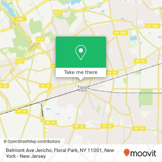 Mapa de Belmont Ave Jericho, Floral Park, NY 11001