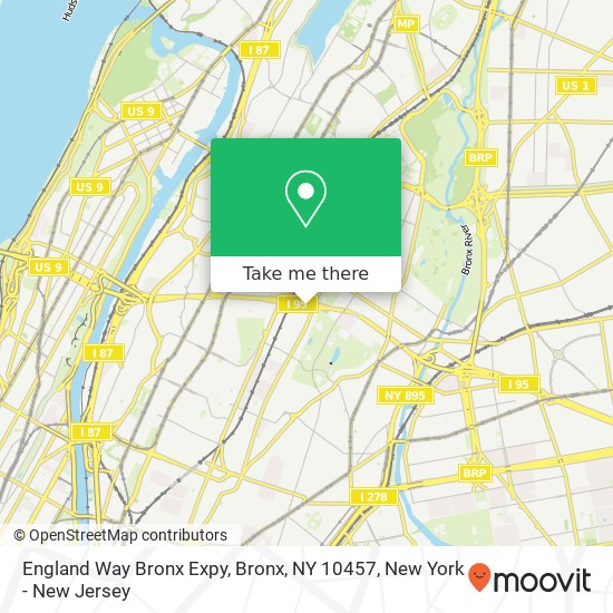 Mapa de England Way Bronx Expy, Bronx, NY 10457