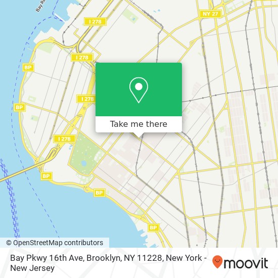 Bay Pkwy 16th Ave, Brooklyn, NY 11228 map