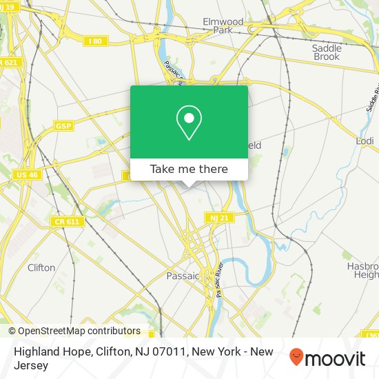 Highland Hope, Clifton, NJ 07011 map