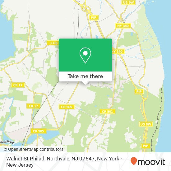 Mapa de Walnut St Philad, Northvale, NJ 07647