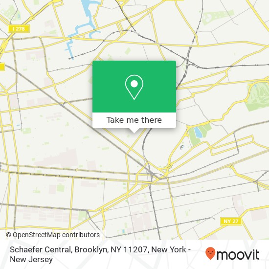 Mapa de Schaefer Central, Brooklyn, NY 11207
