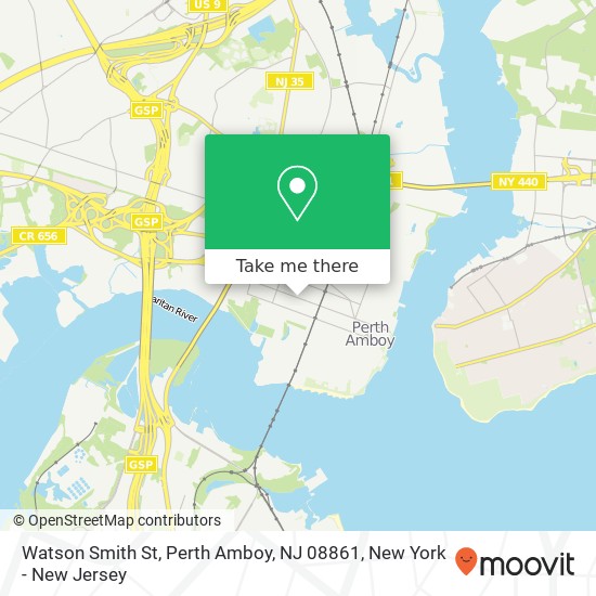 Mapa de Watson Smith St, Perth Amboy, NJ 08861