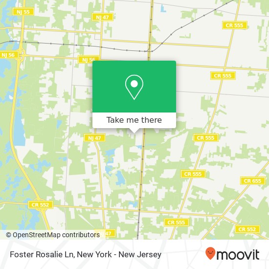 Mapa de Foster Rosalie Ln, Vineland, NJ 08360