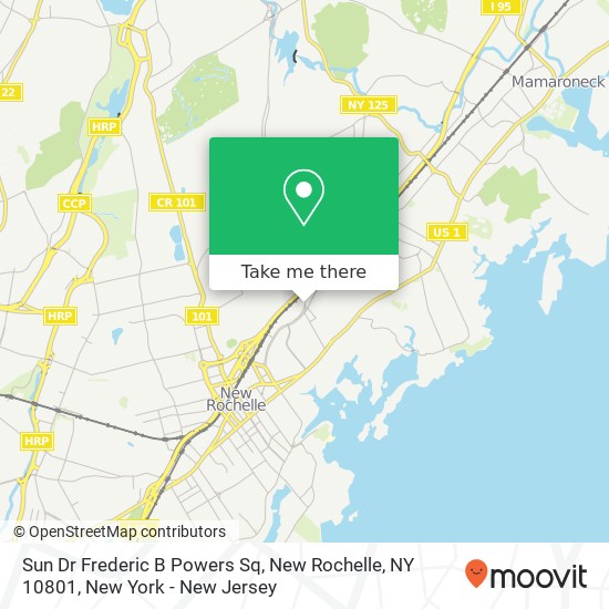 Mapa de Sun Dr Frederic B Powers Sq, New Rochelle, NY 10801